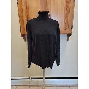 Lauren Ralph Lauren Women’s Silk Blend Knit Turtleneck Sweater Black Size 3x